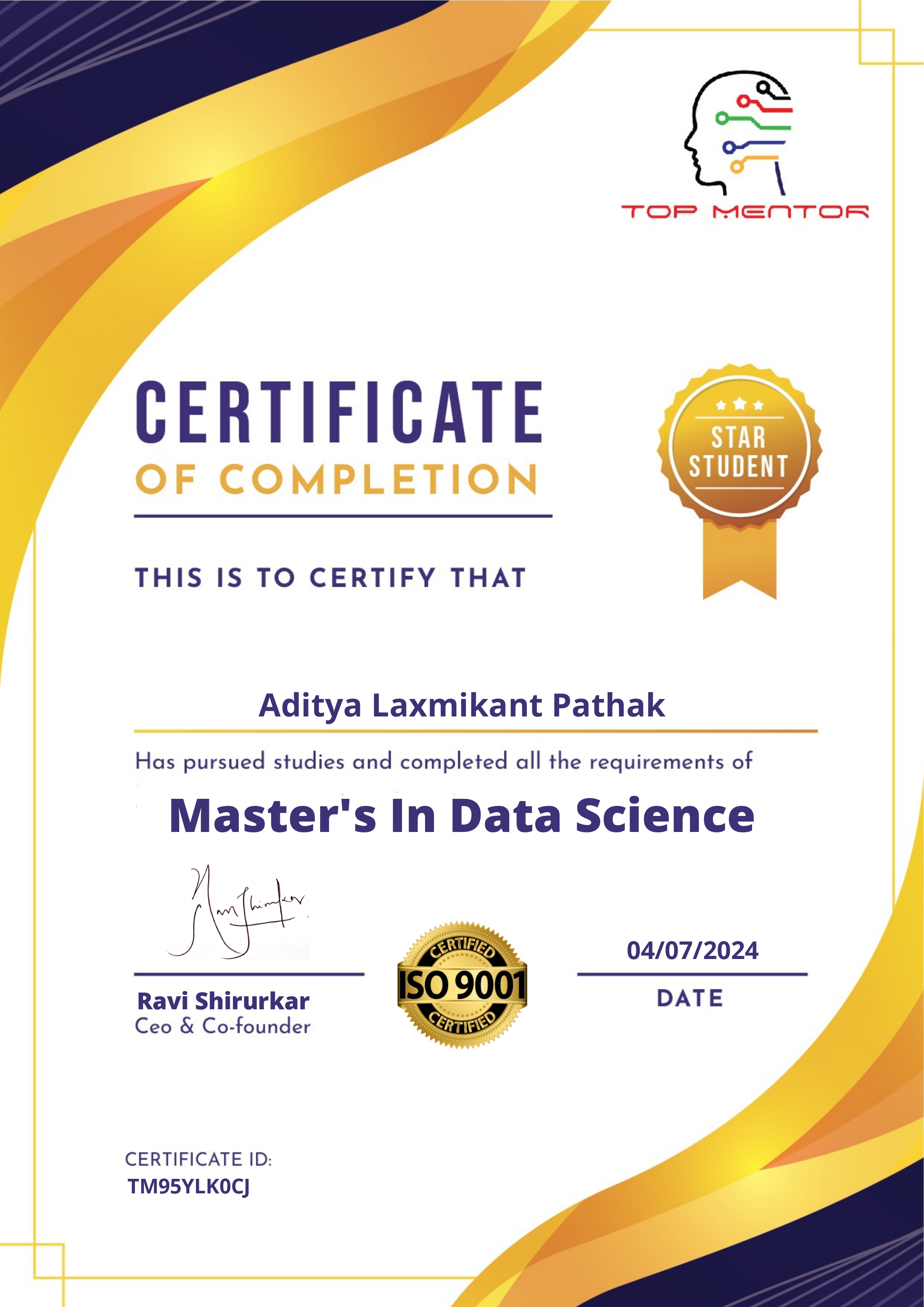 Master's in Data Science Certificate