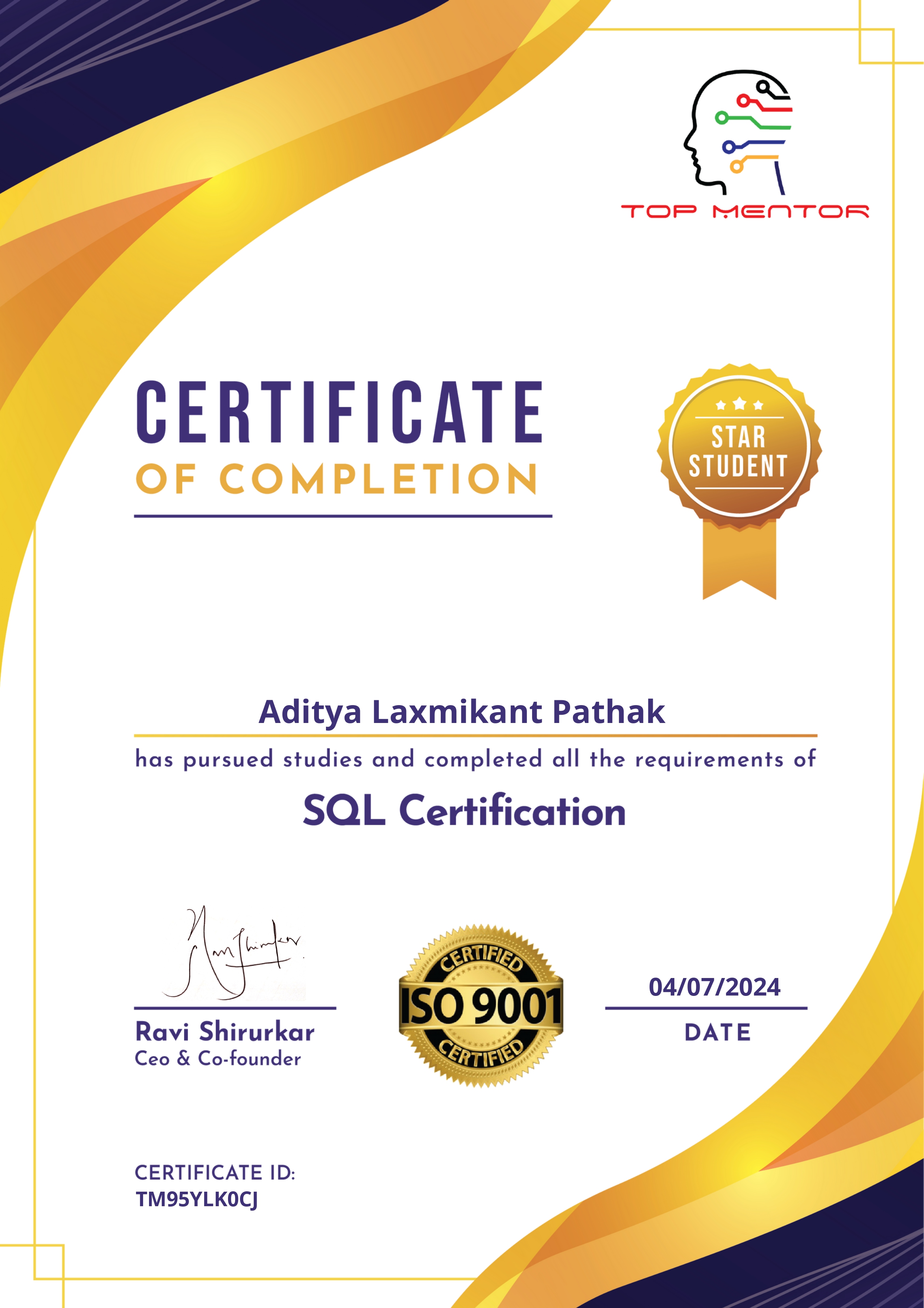SQL Certification
